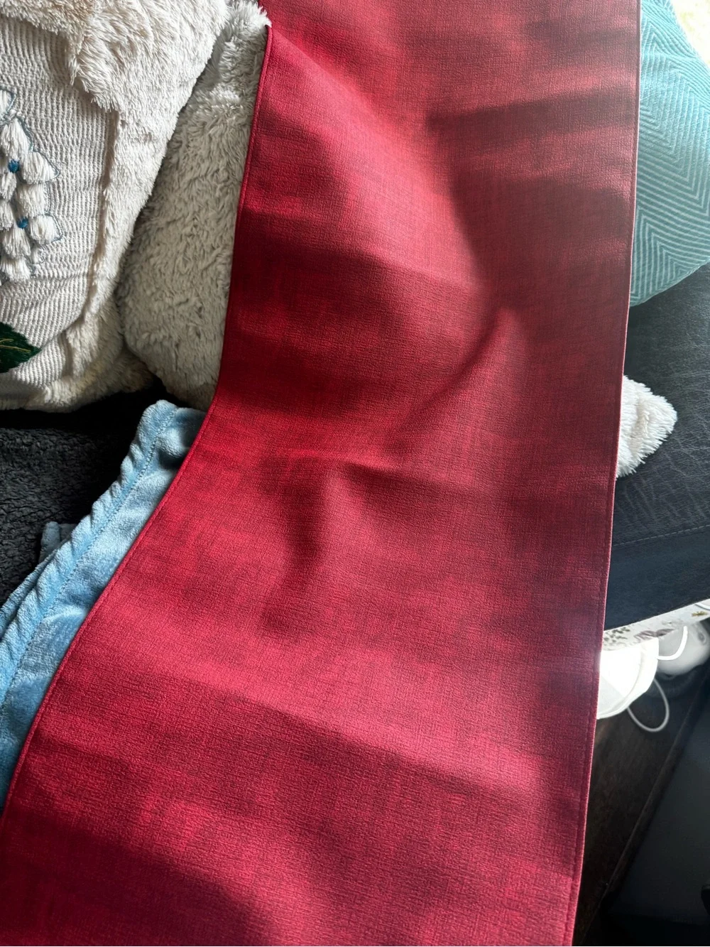 Red Table Runner wipeable